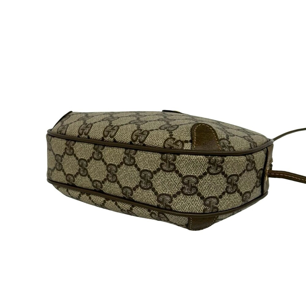 GUCCI Vintage Sherry Line GG Logo Hardware Leather Shoulder Bag Pouch Sacoche... - Picture 8 of 9
